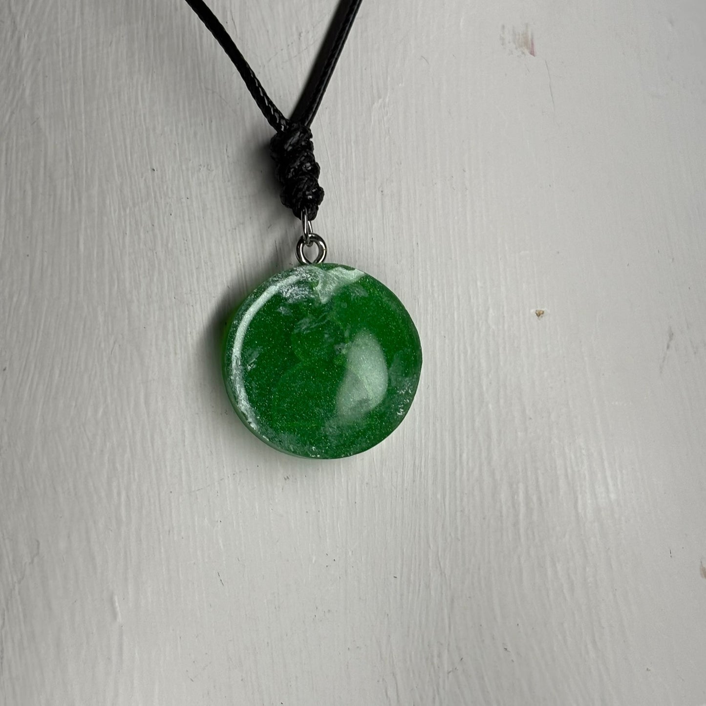 Green Pawn - Handmade Resin Chess Necklace