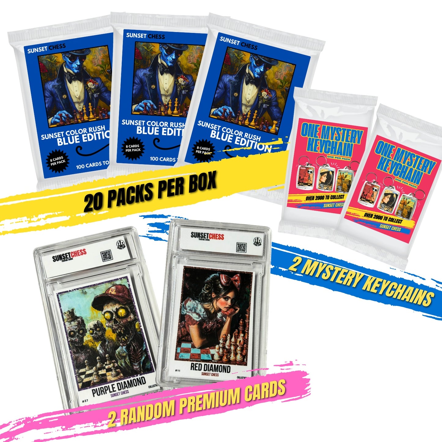 Blue Color Rush - Jumbo Box Pack - Chess Trading Cards
