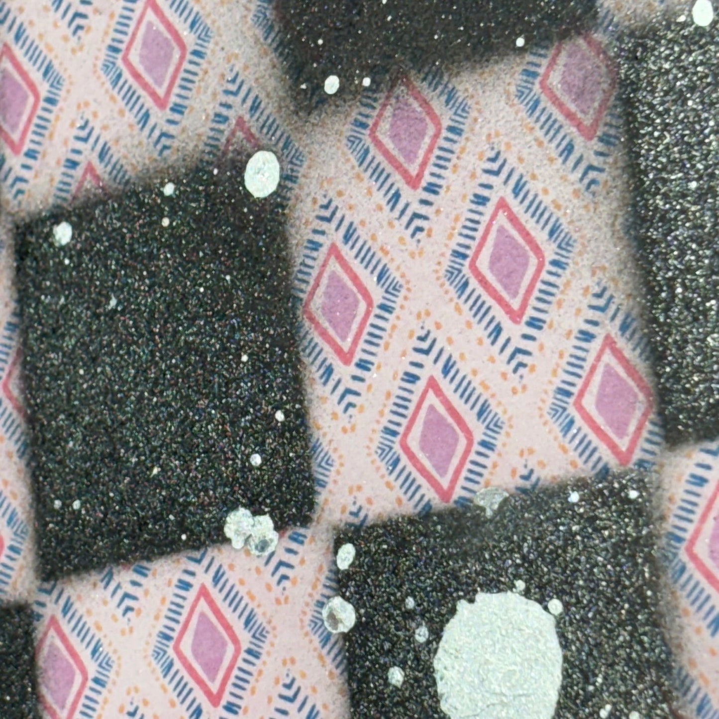 Pink Blue Pattern - Large Scrapbook Chess Board
