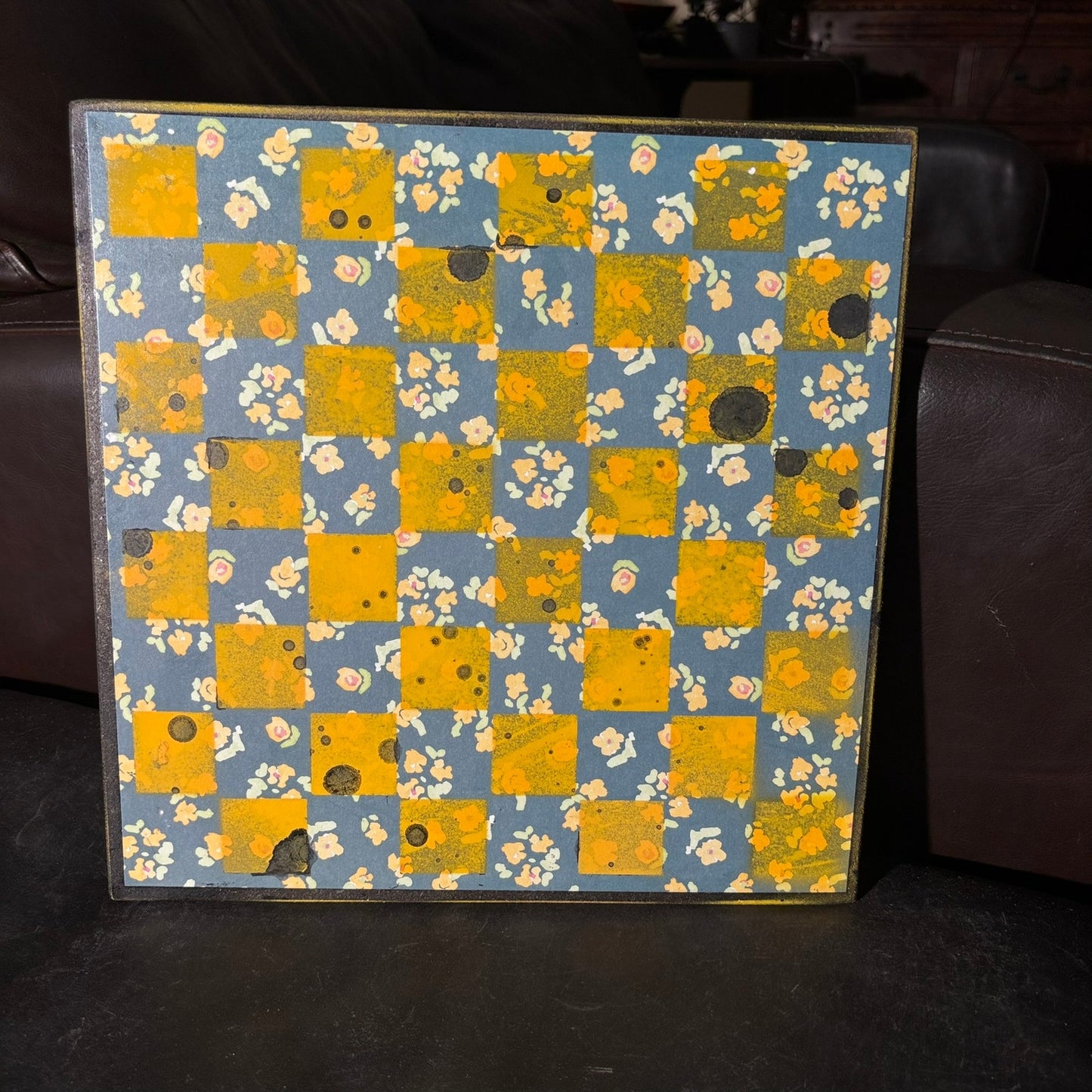 Sunflower Blue - Scrapbook Chess Board