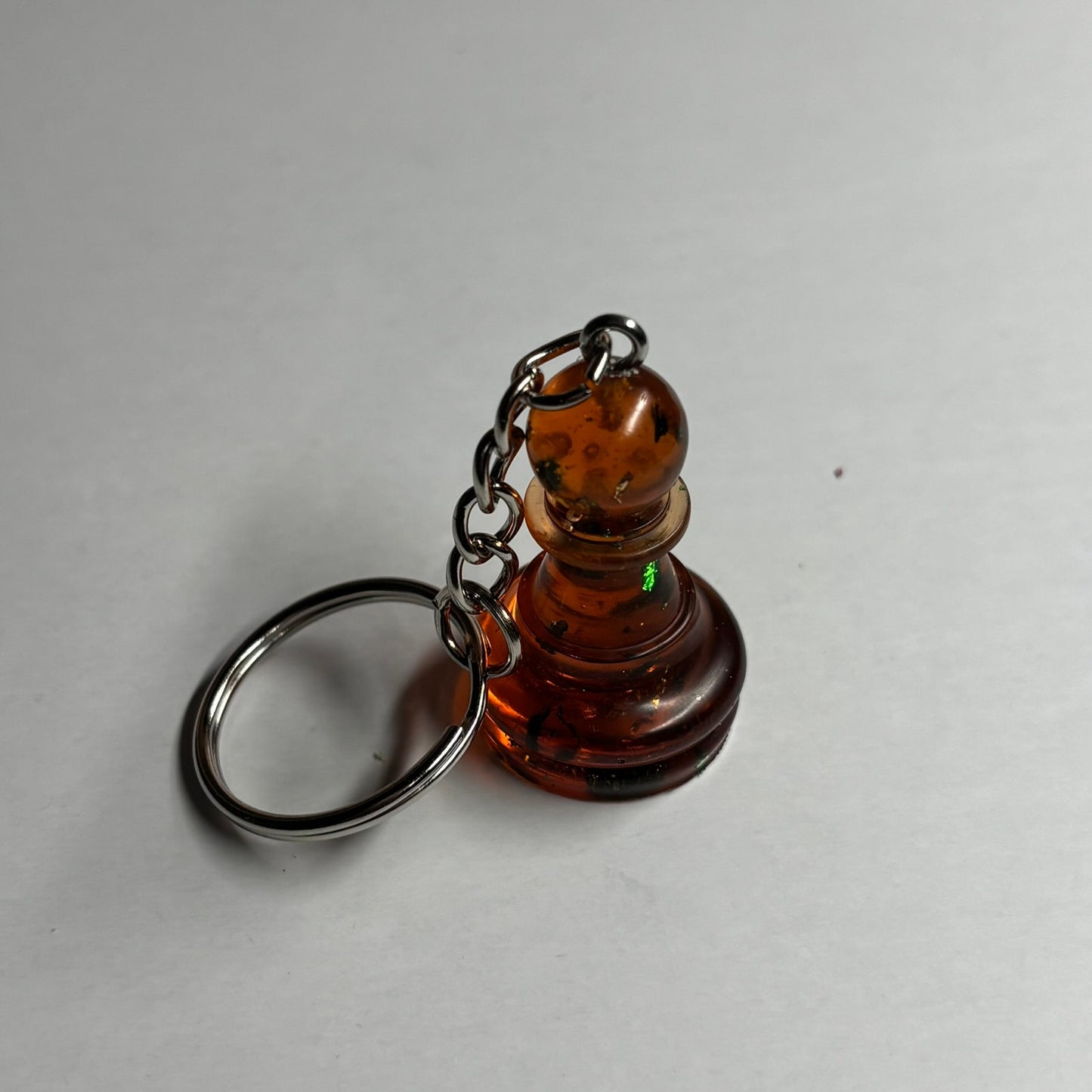 Ember Colored Pawn - Handmade Resin Keychain