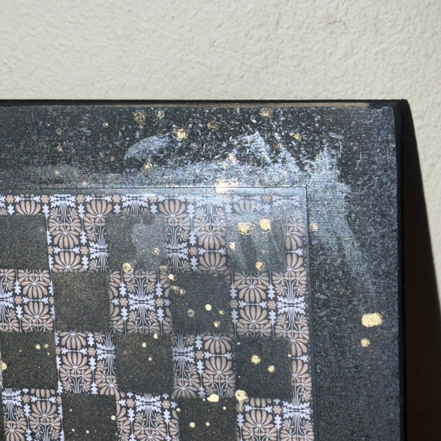 Brown Black Royal Pattern - Large Scrapbook Chess Board