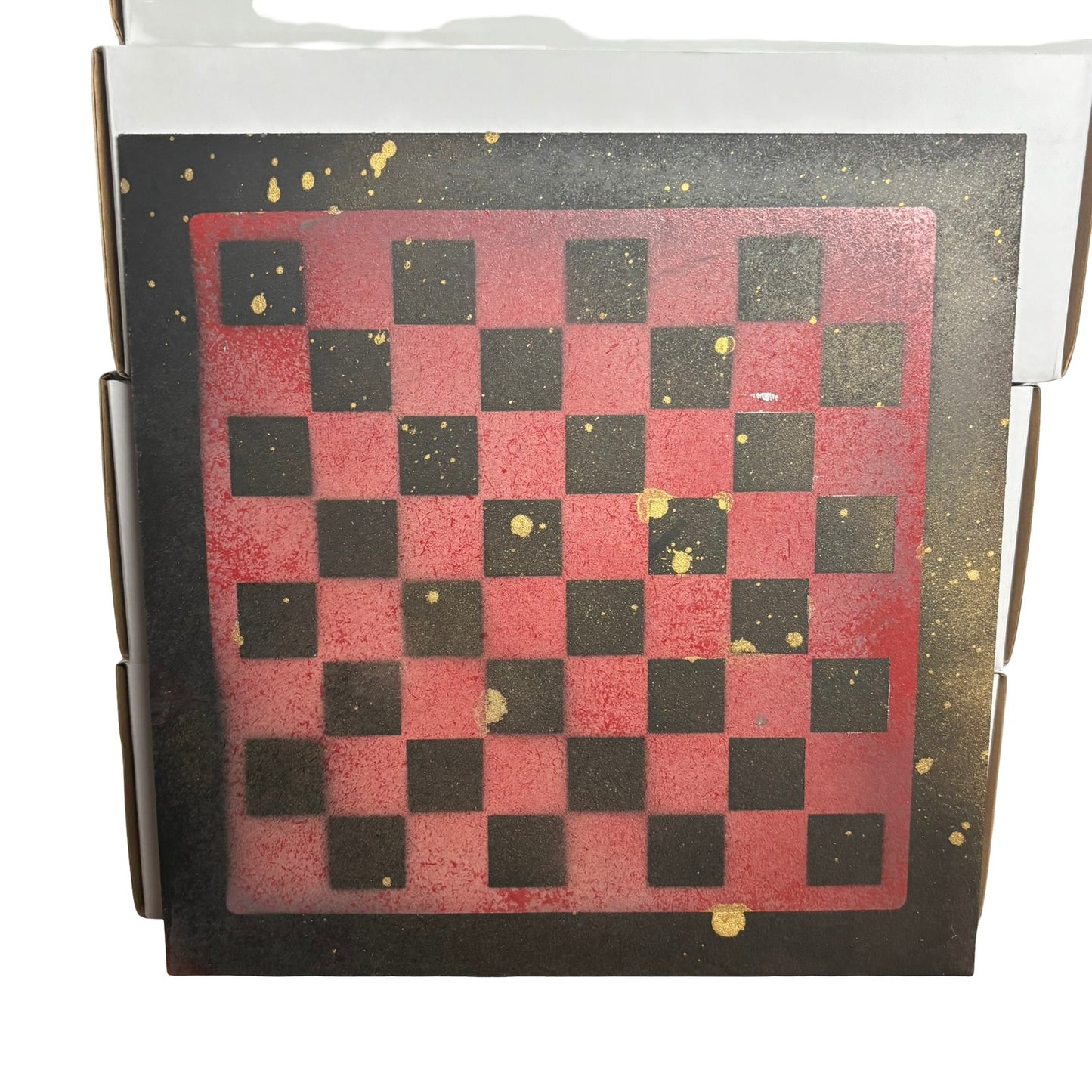 Chinese Golden Red - Painted Chess Board