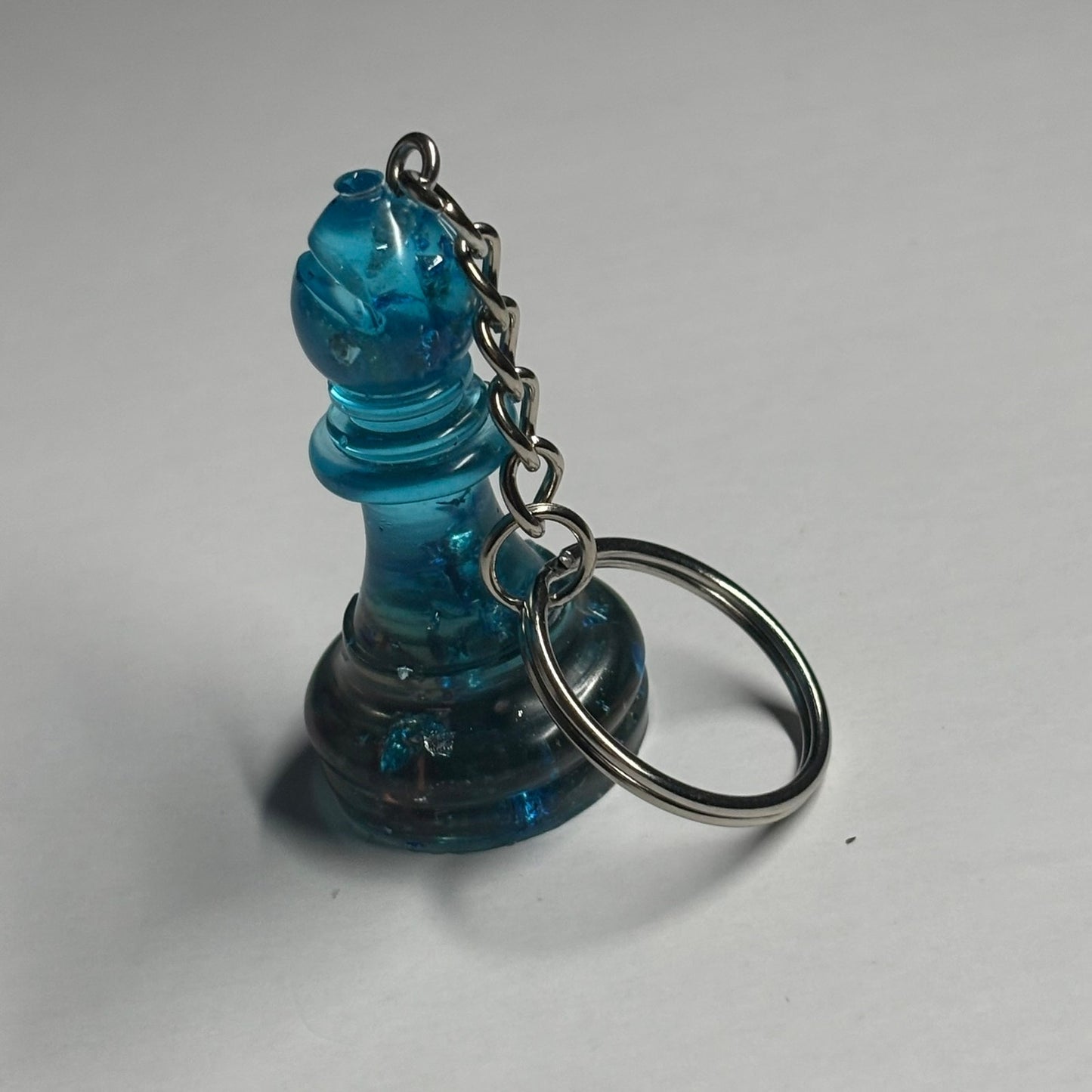 Blue Crystal Bishop - Handmade Resin Keychain