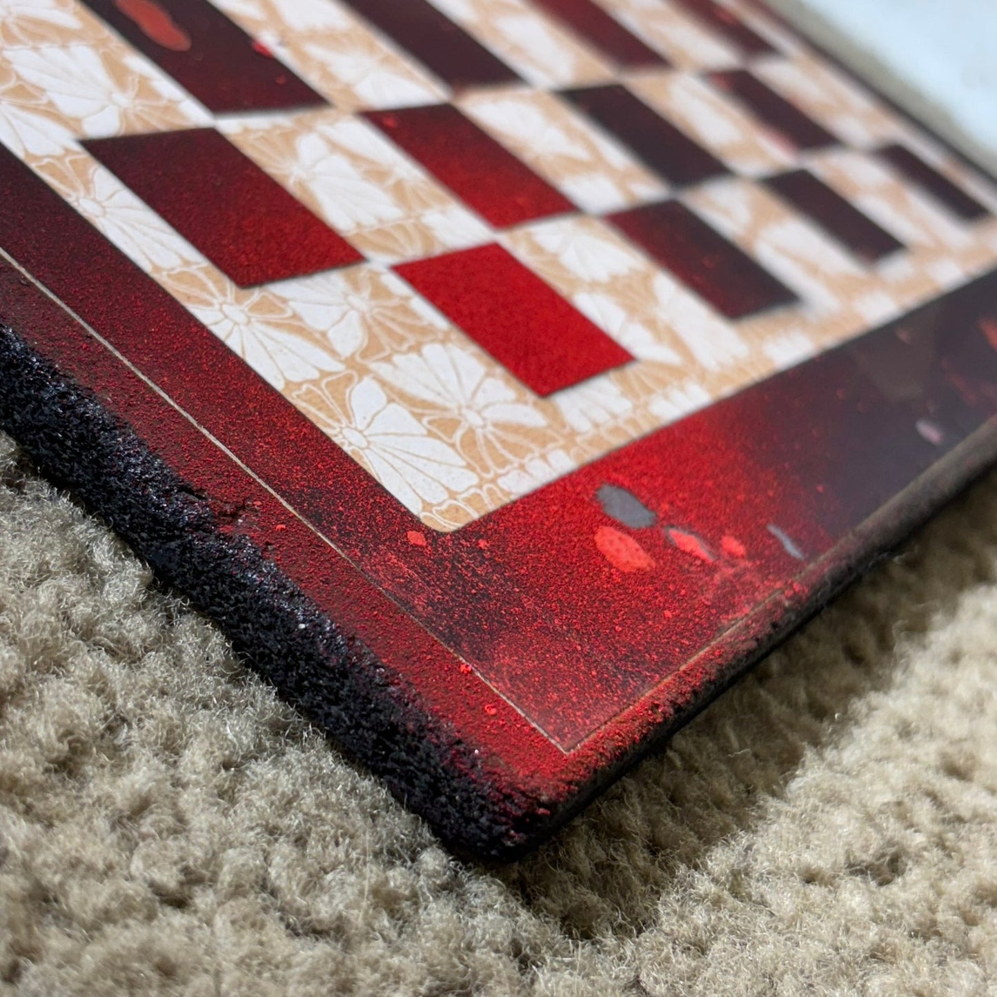 Red, Black & Yellow - Scrapbook Chess Board