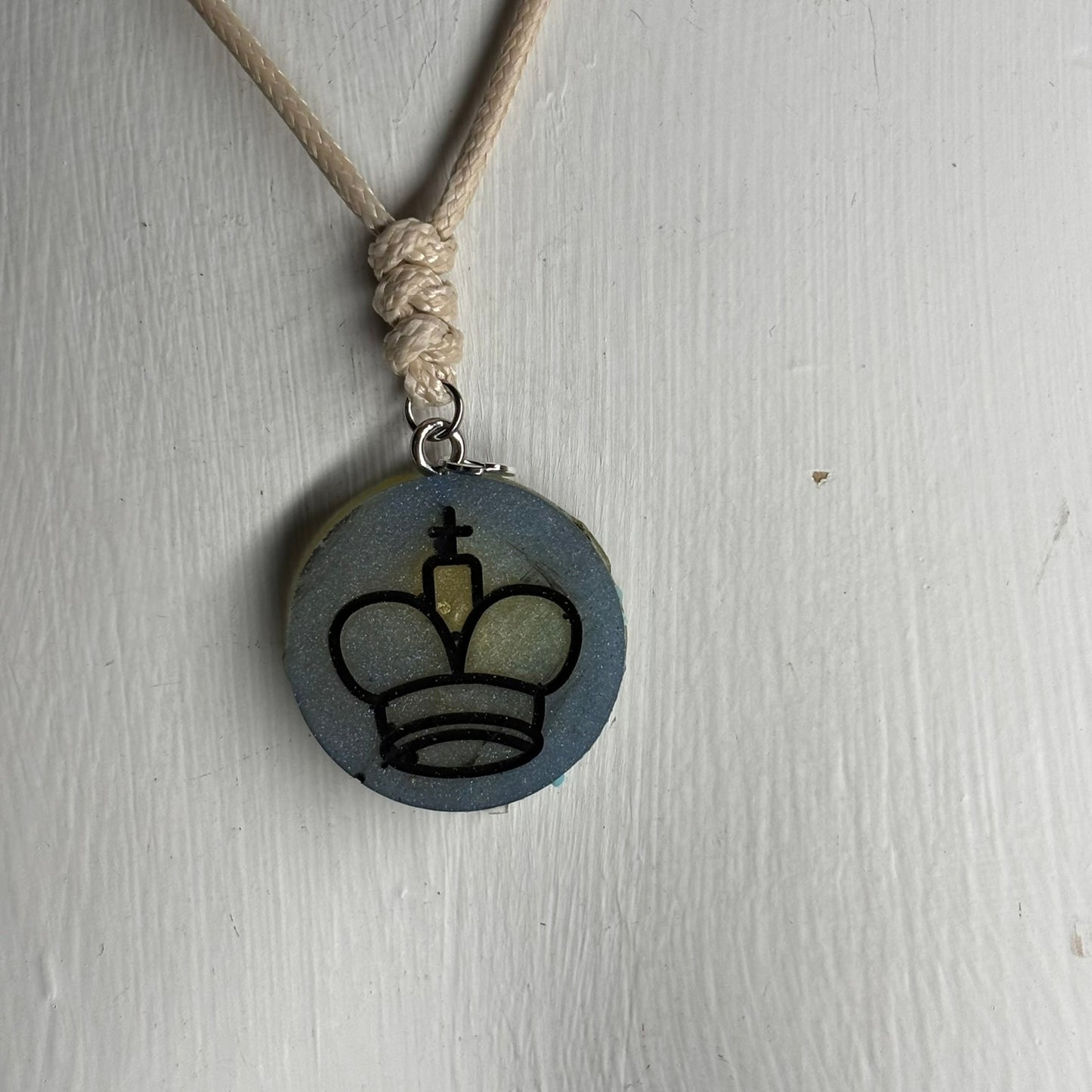 Vintage Classy King - Handmade Resin Chess Necklace