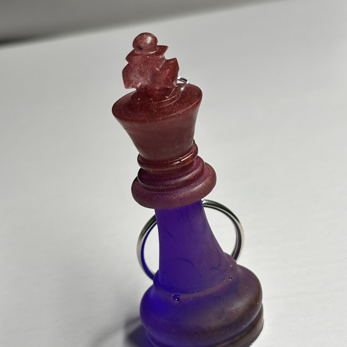 Purple/Red King - Handmade Resin Keychain