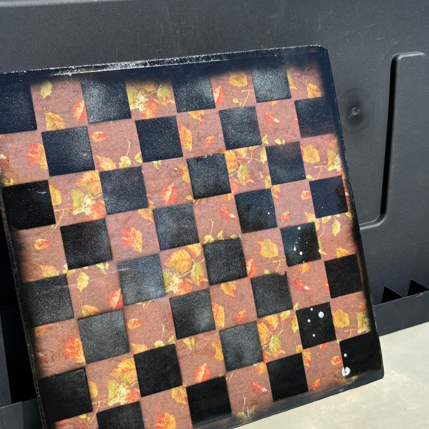 Autumn Leaves - Resin Coated Chess Board