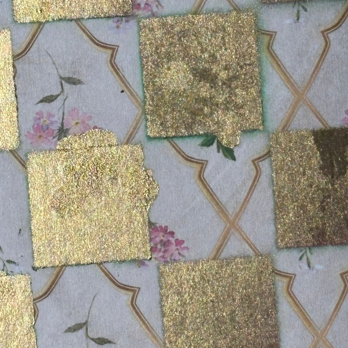 Pink/Green Golden Vintage - Scrapbook Chess Board