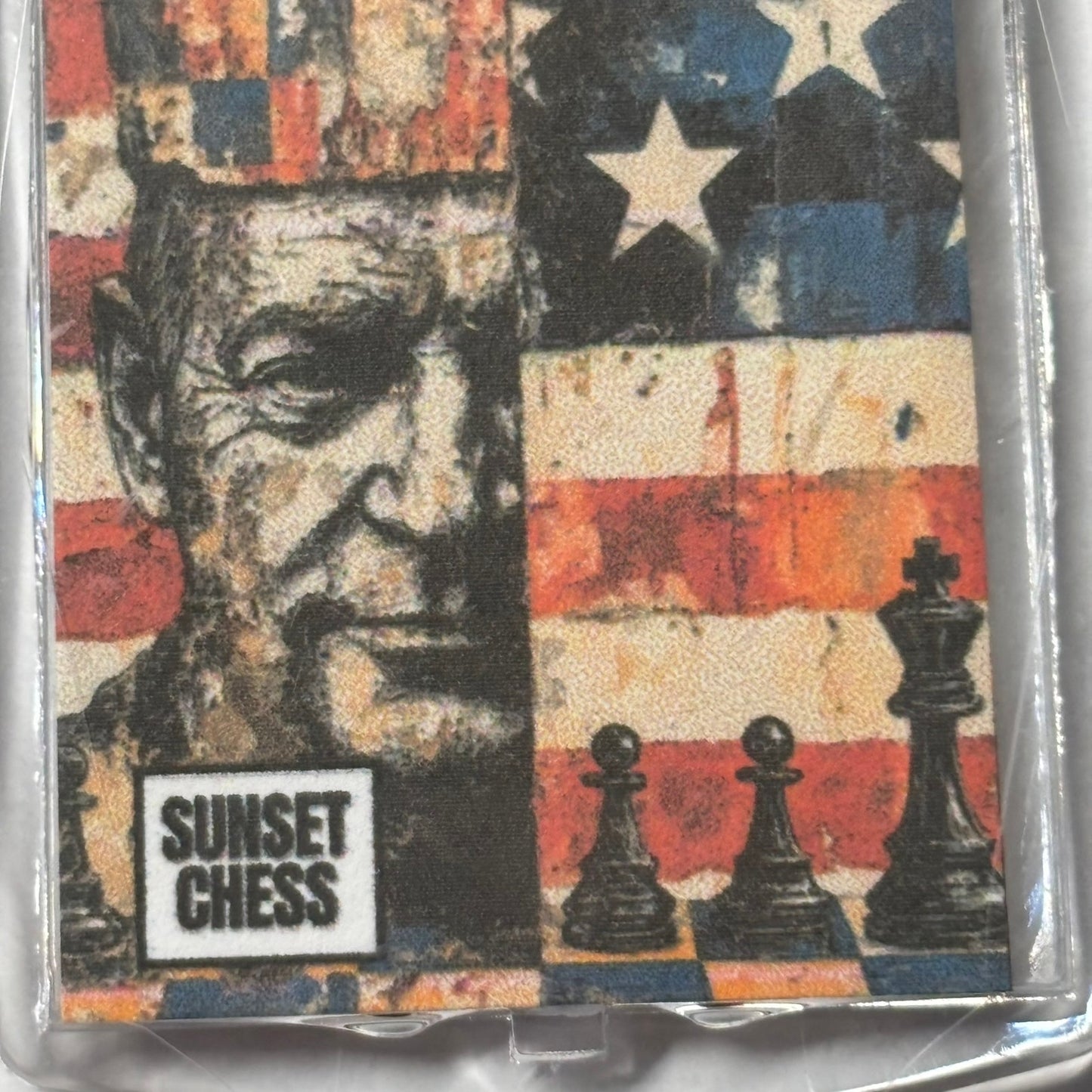 American Pride - Chess  Photo Keychain