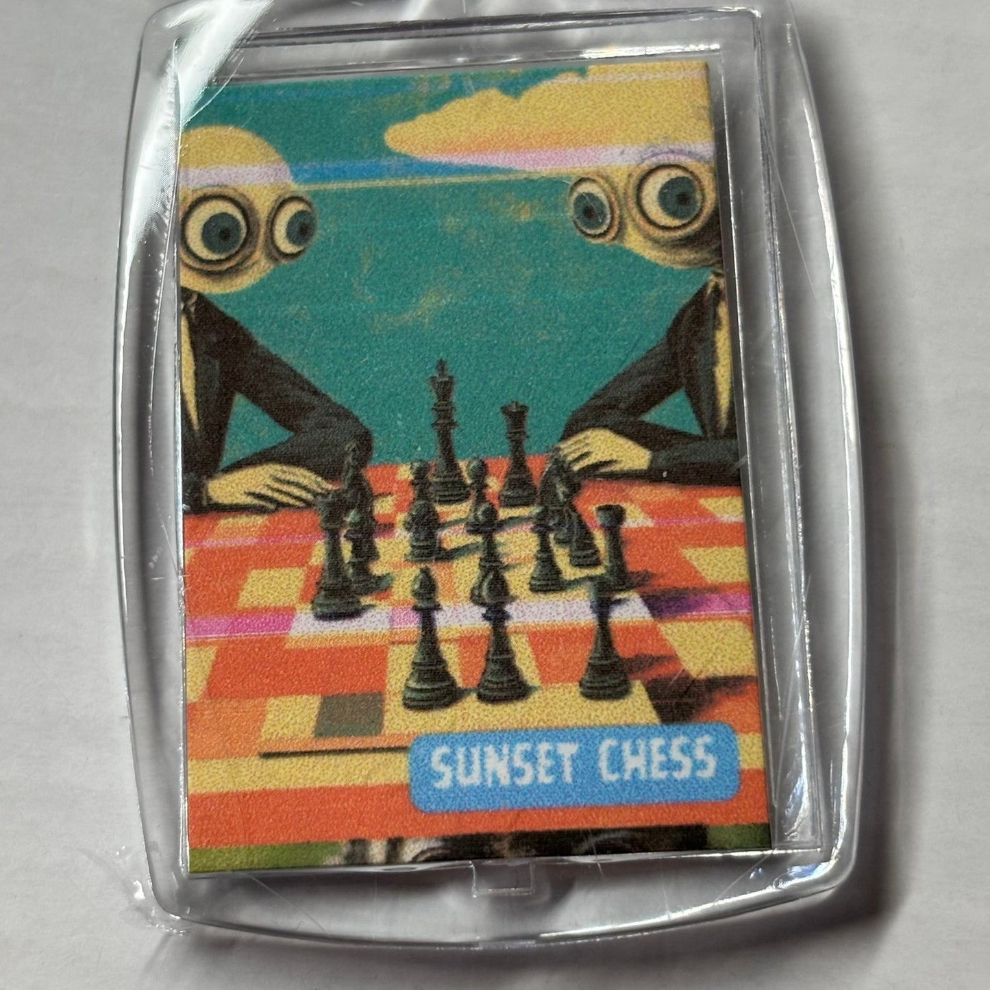 Egg Heads - Chess  Photo Keychain