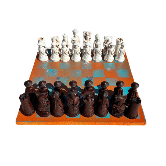 Miami Orange - Chinese Edition Chess Set