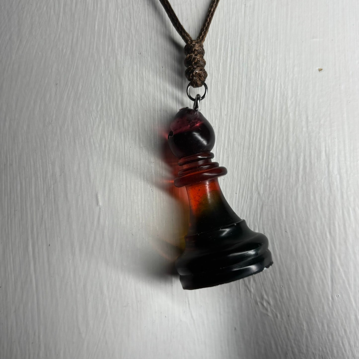 Translucent Bishop- Handmade Resin Chess Necklace