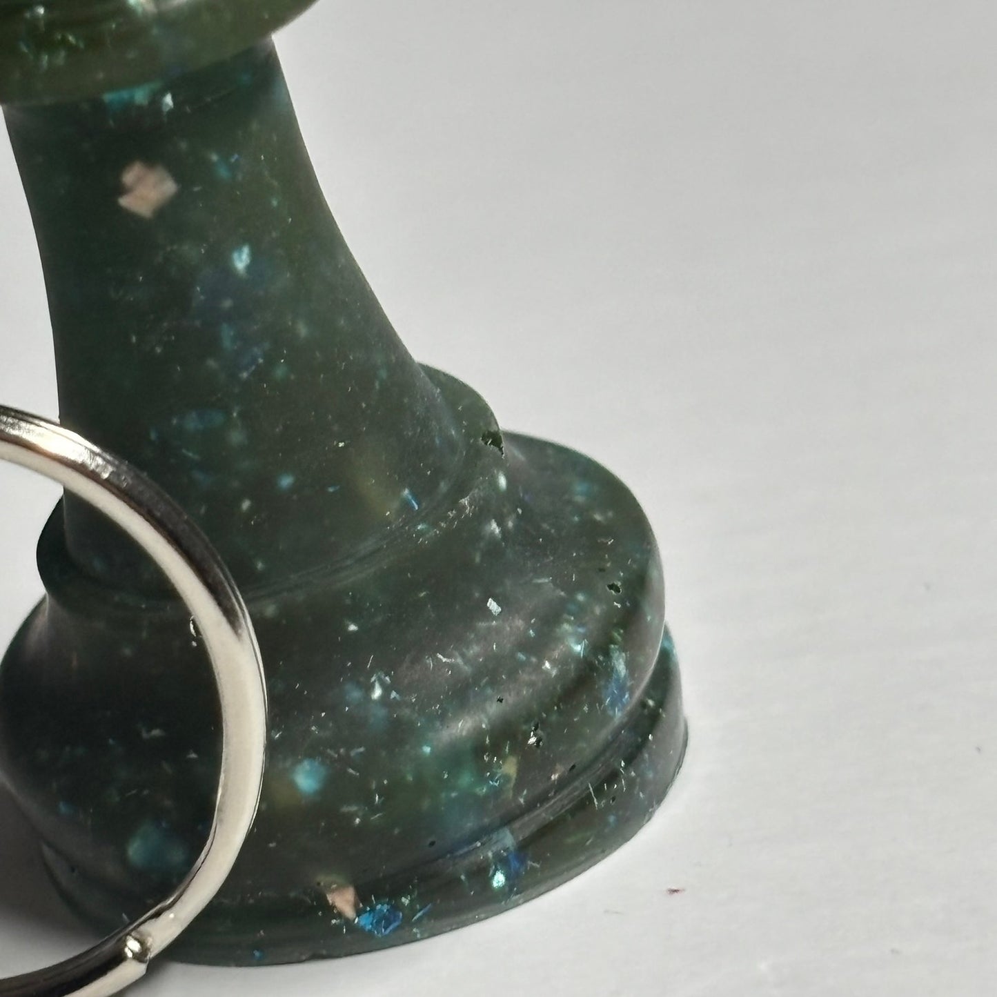 Dark Green King - Handmade Resin Keychain