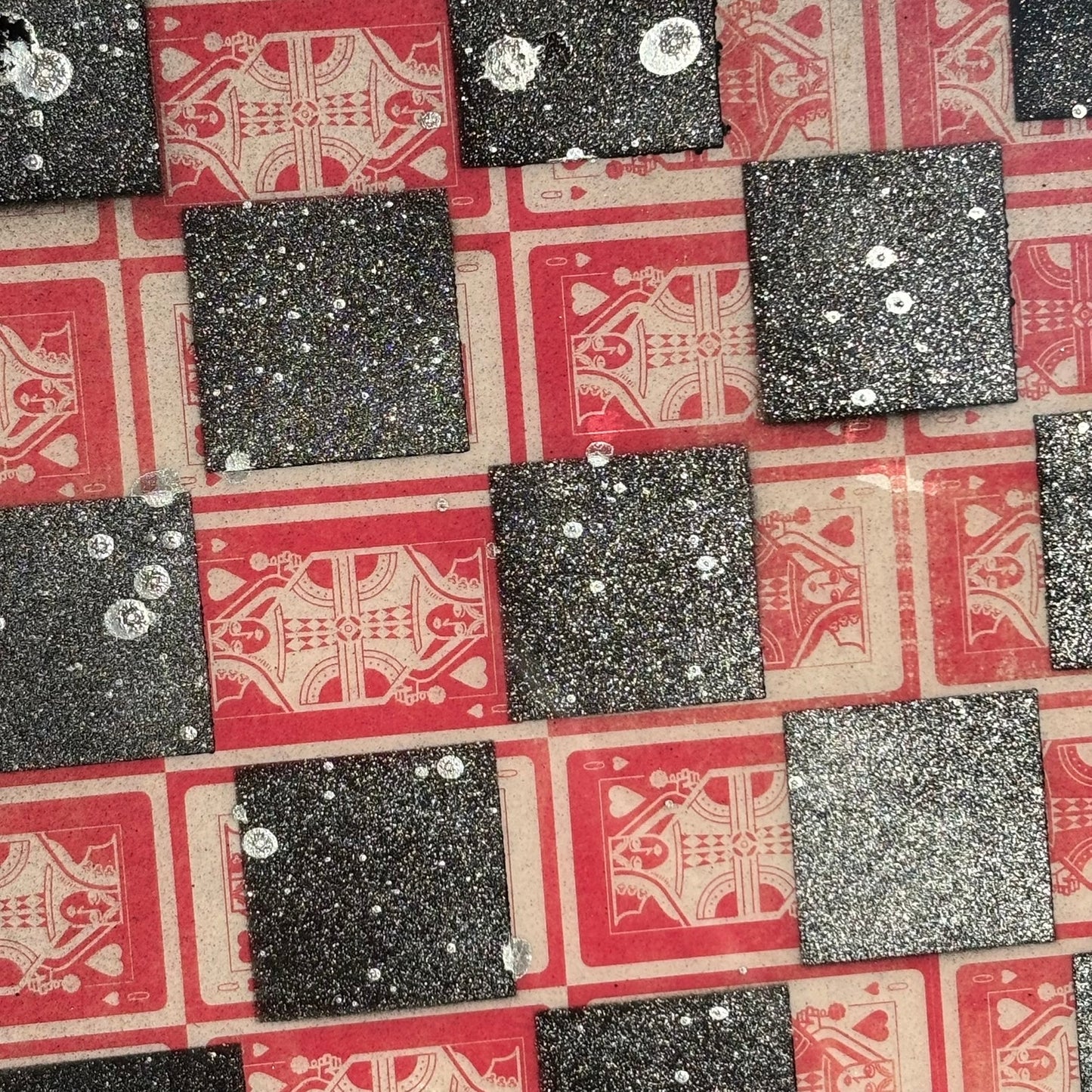 The Queens Card - Resin Coated Chess Board
