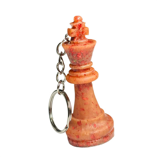 Orange Fire King - Handmade Resin Keychain