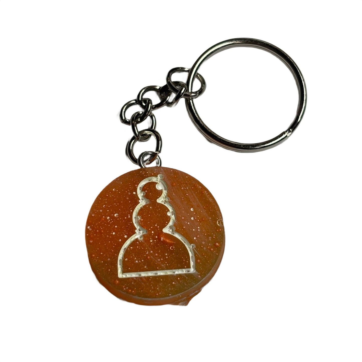 Orange Pawn - Handmade Resin Keychain - Flat Edition