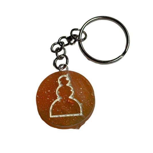 Orange Pawn - Handmade Resin Keychain - Flat Edition