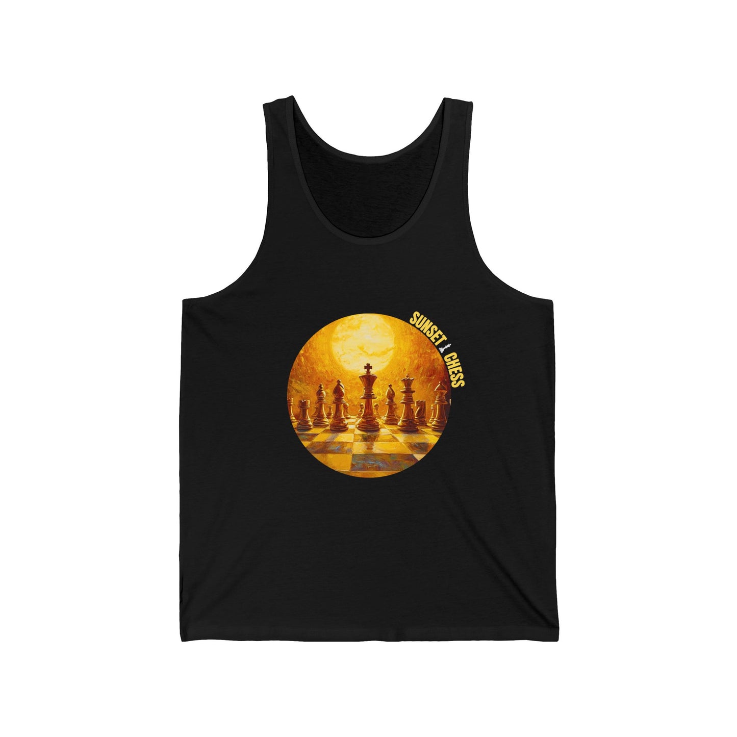 Sunset Chess - Black Tank Top