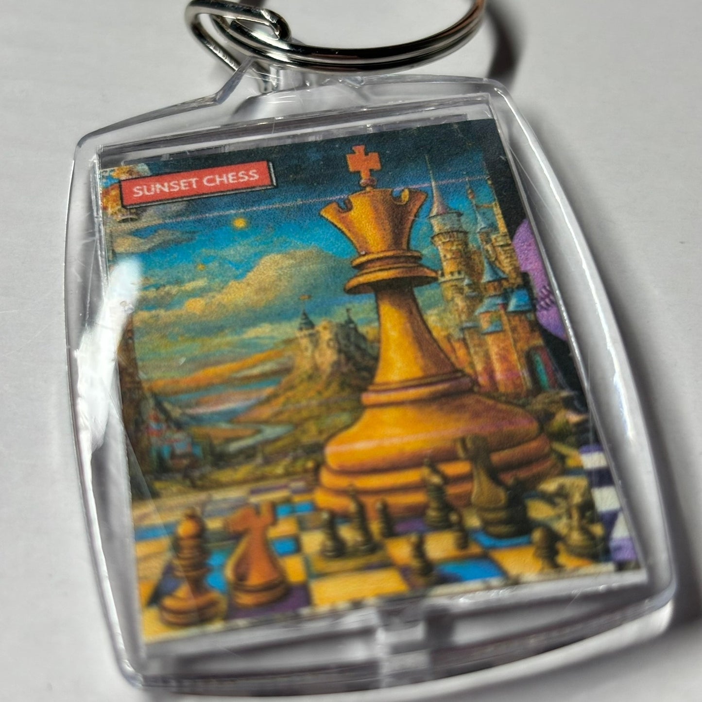 The Giant - Chess  Photo Keychain