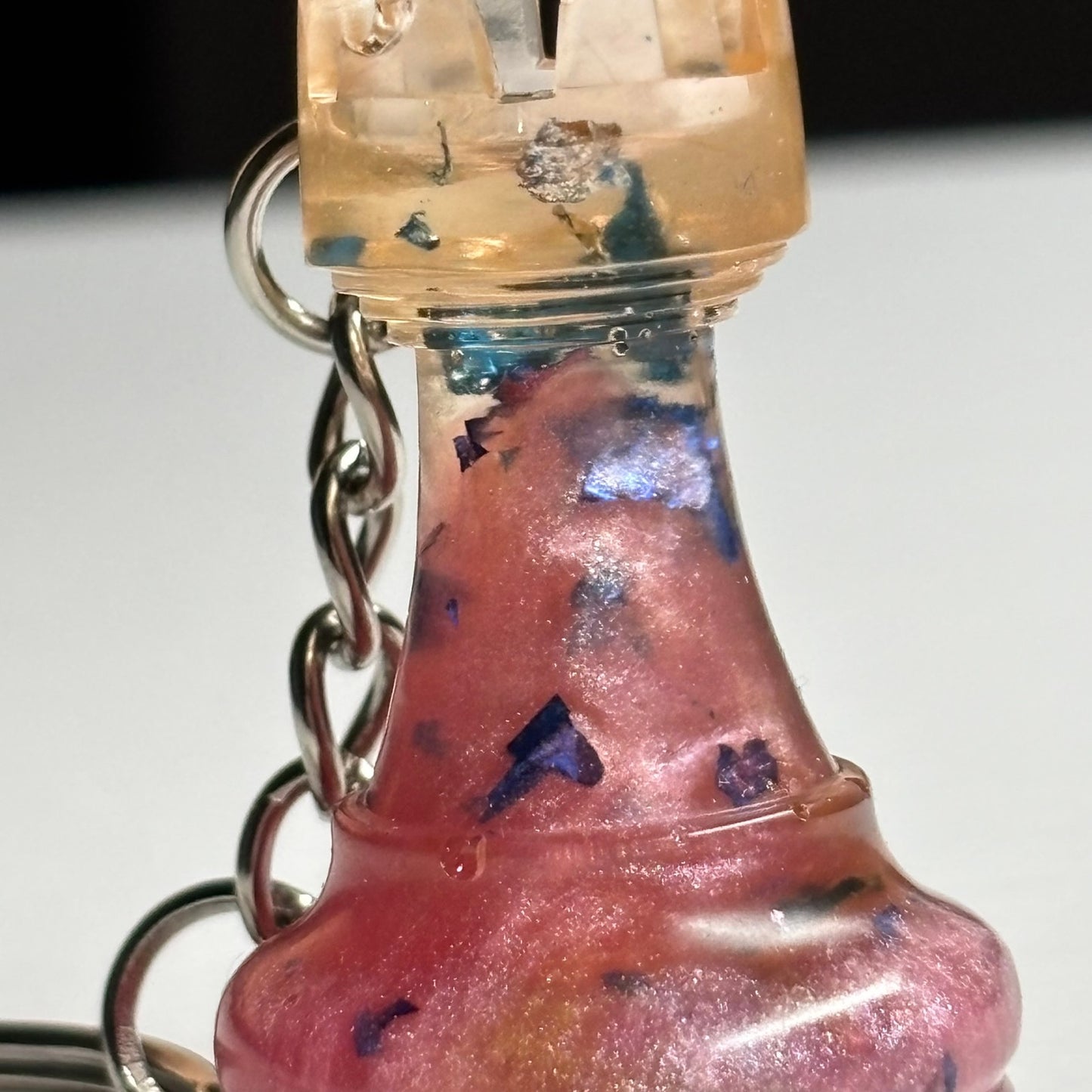 Beach Pink Rook - Handmade Resin Keychain
