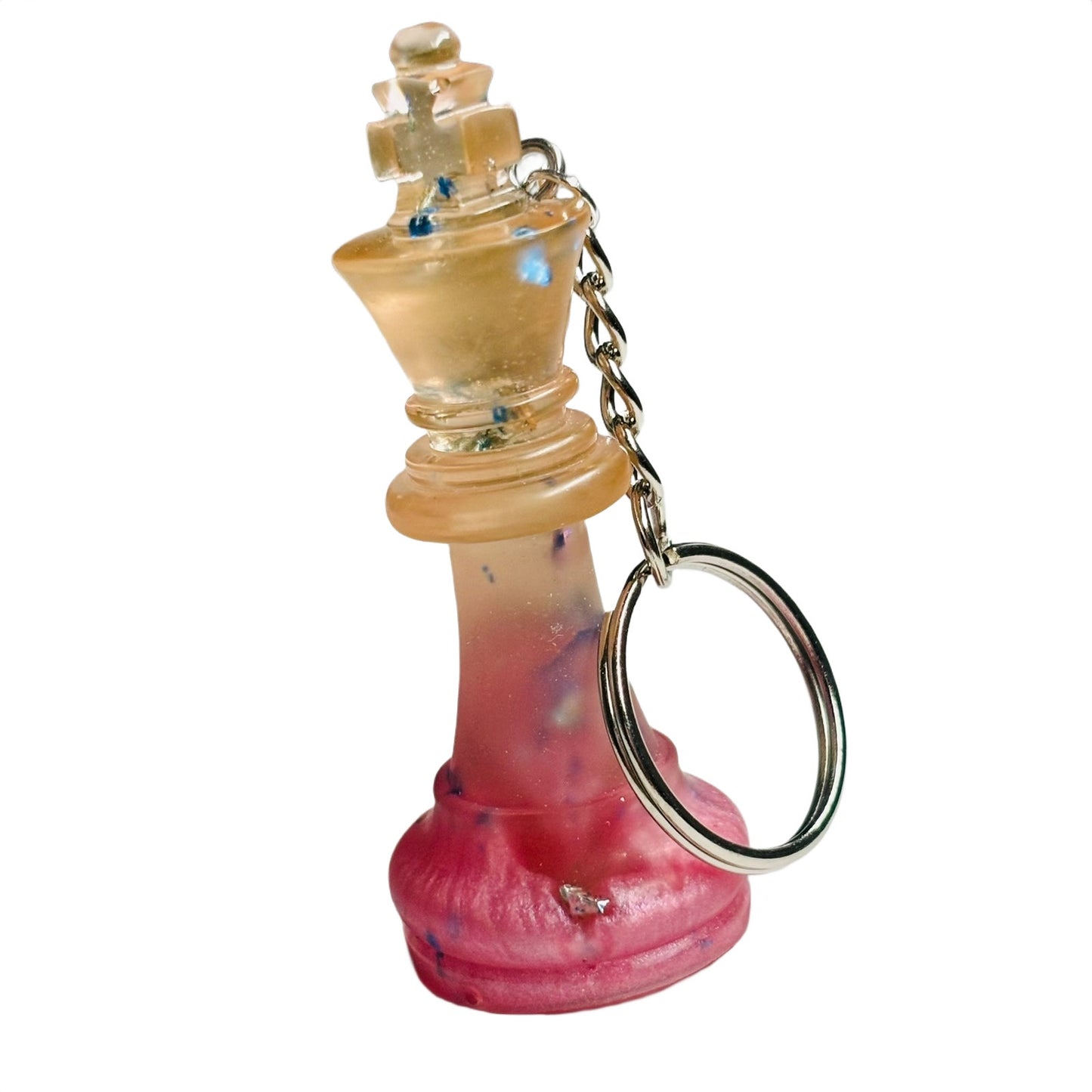 Pink Amber Mixed King - Handmade Resin Keychain