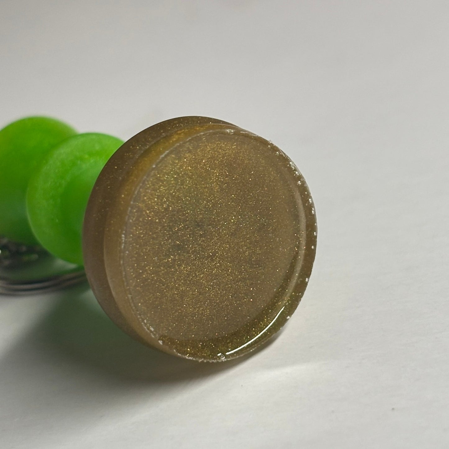 Brown/Green King - Handmade Resin Keychain