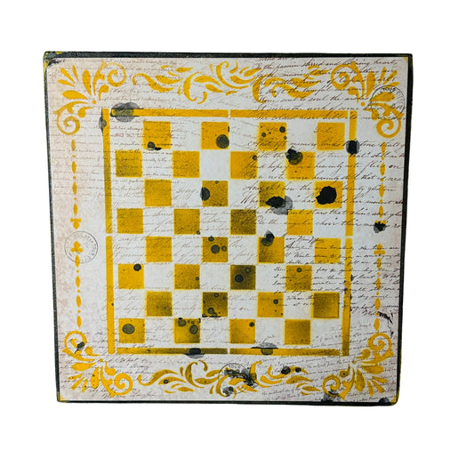 Yellow Writings - Scrapbook Chess Board
