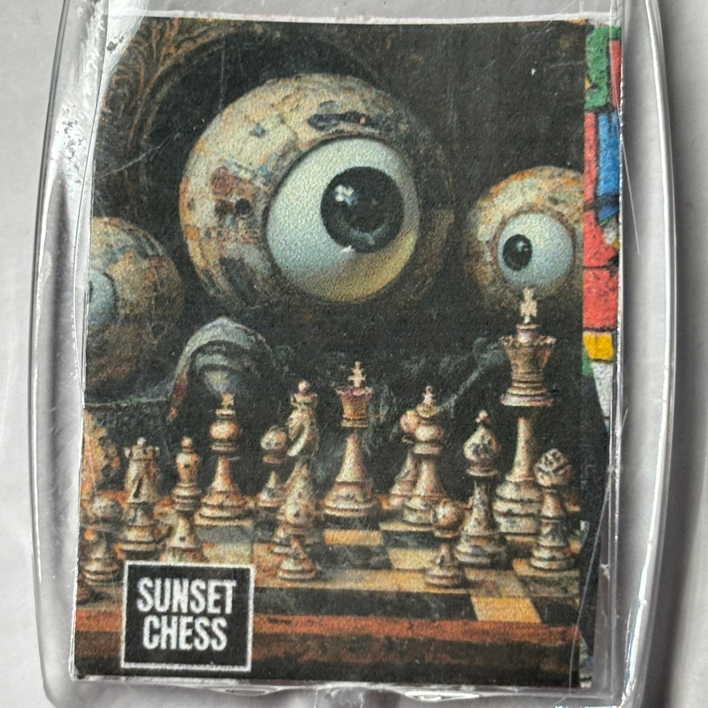 Blob Eyes - Chess  Photo Keychain
