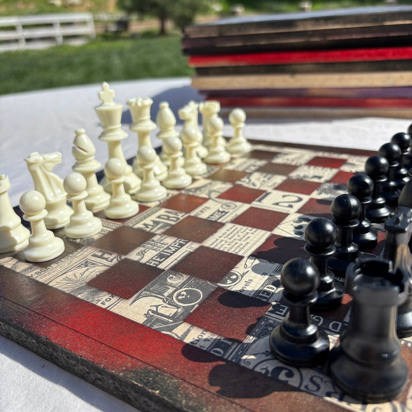 Vintage Casino - Scrapbook Chess Set