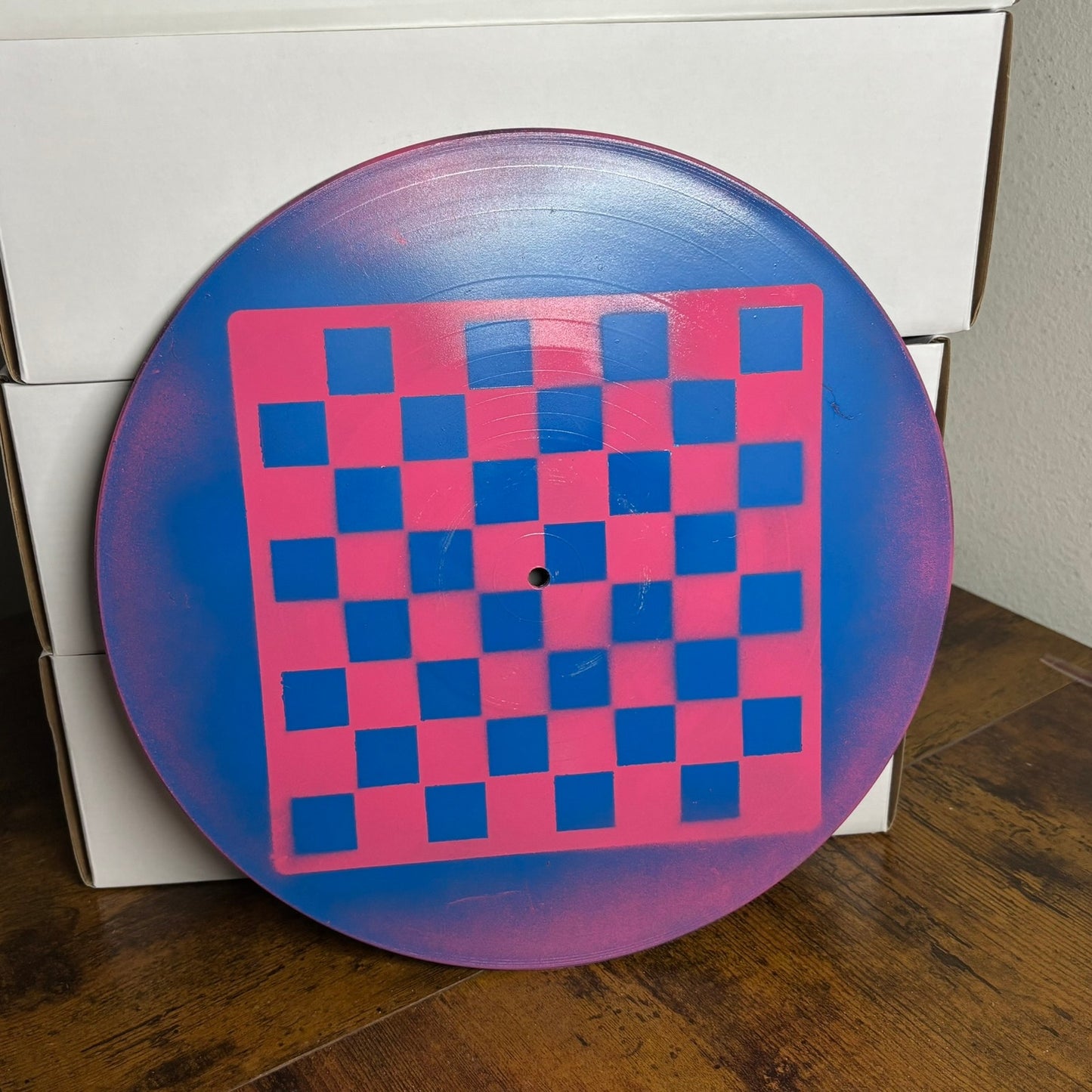 Blue & Pink - Vinyl Chess Board