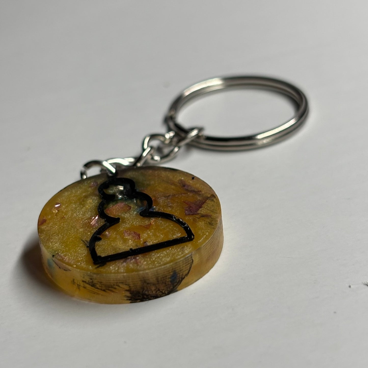 Yellow Royal Pawn - Handmade Resin Keychain