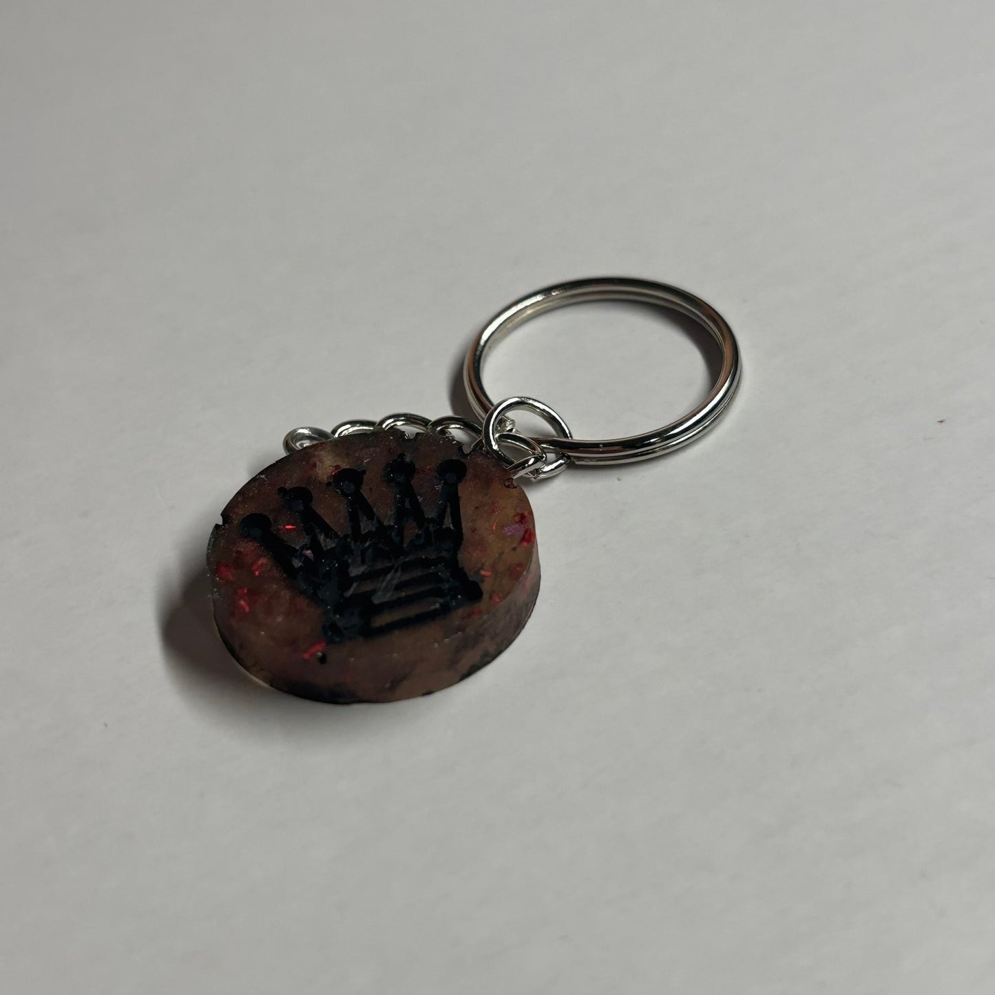 Dark Amber Queen - Handmade Resin Keychain