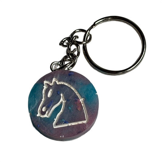 Cotton Candy Knight - Handmade Resin Keychain - Flat Edition