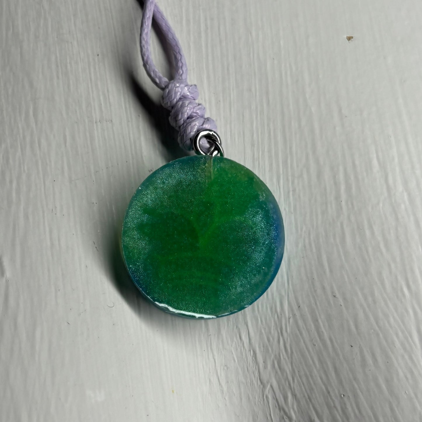 Mint Green King - Handmade Resin Chess Necklace