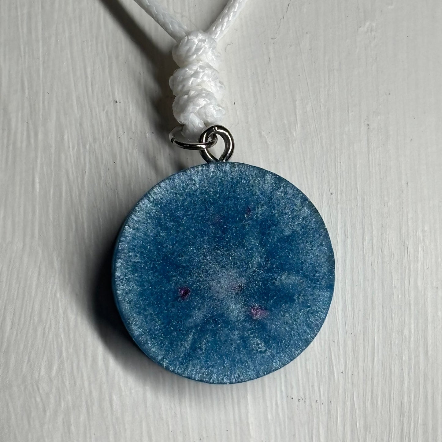 Blue Bishop - Handmade Resin Chess Necklace