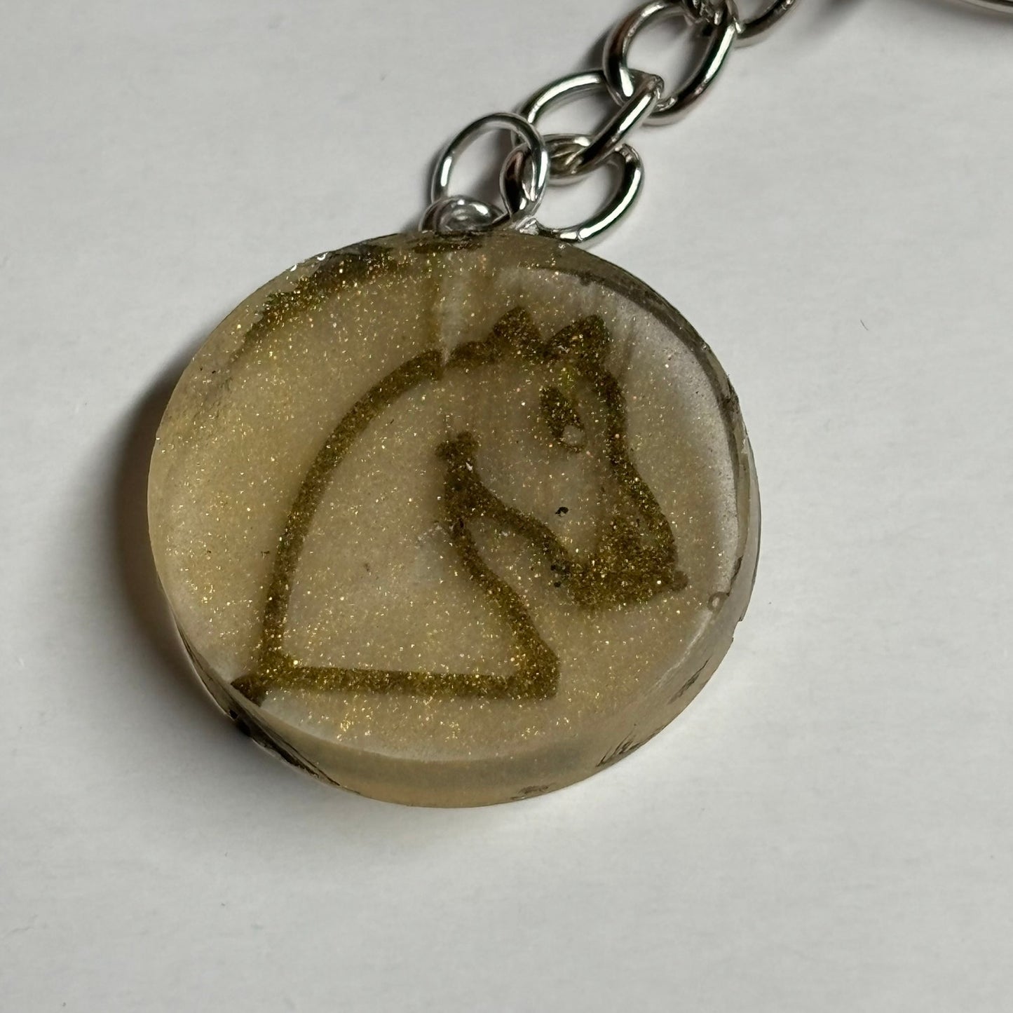 Champagne Yellow Knight - Handmade Resin Keychain