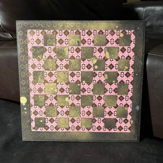Classic Pink Pattern - Scrapbook Chess Board