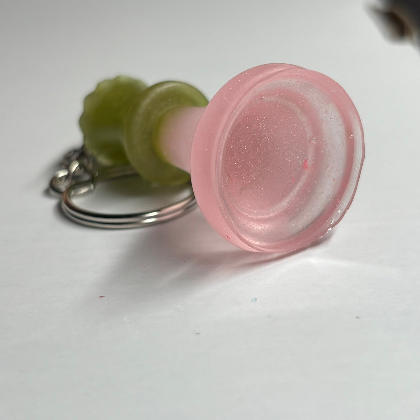 Army Green Pink Queen - Handmade Resin Keychain