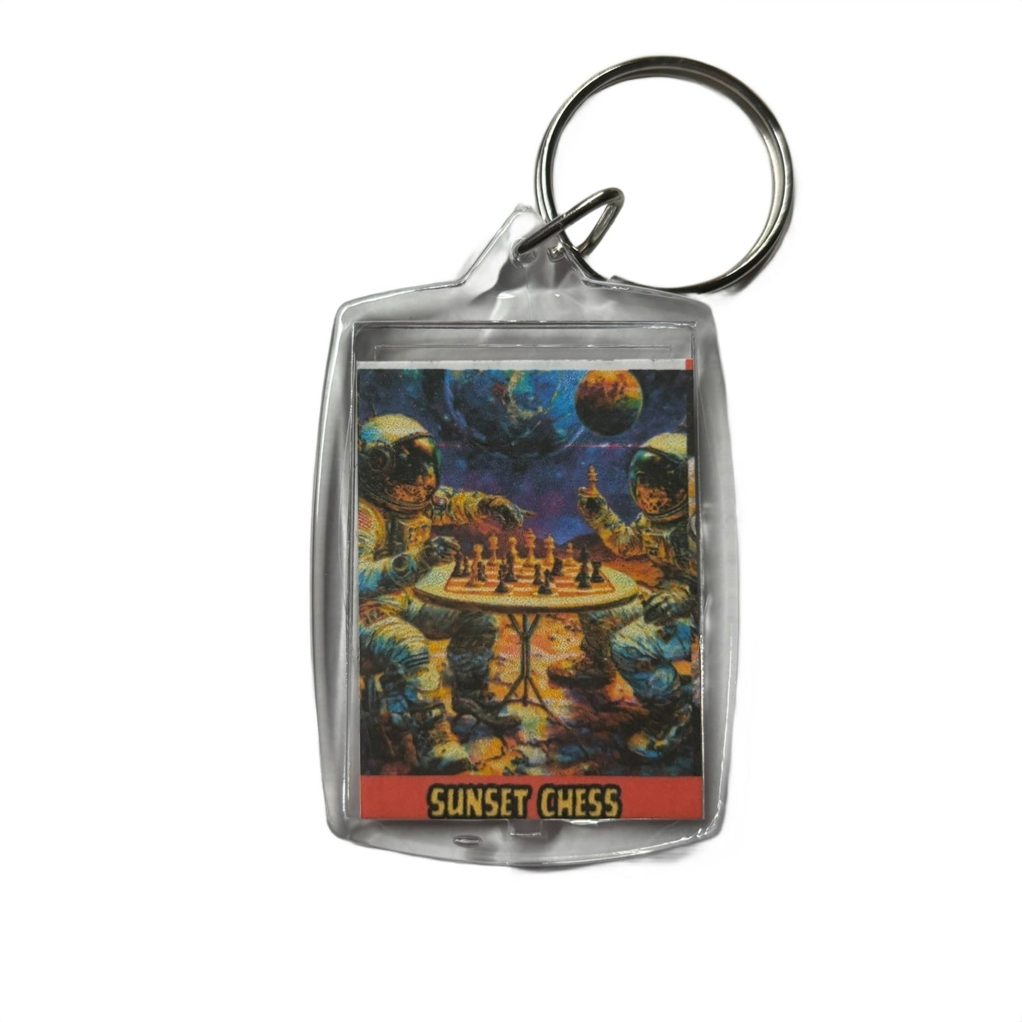 Battle in Space - Chess  Photo Keychain
