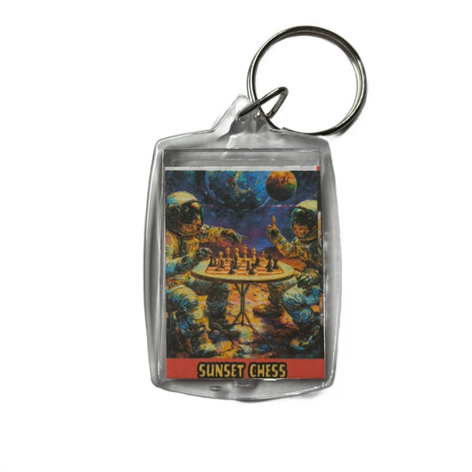Battle in Space - Chess  Photo Keychain