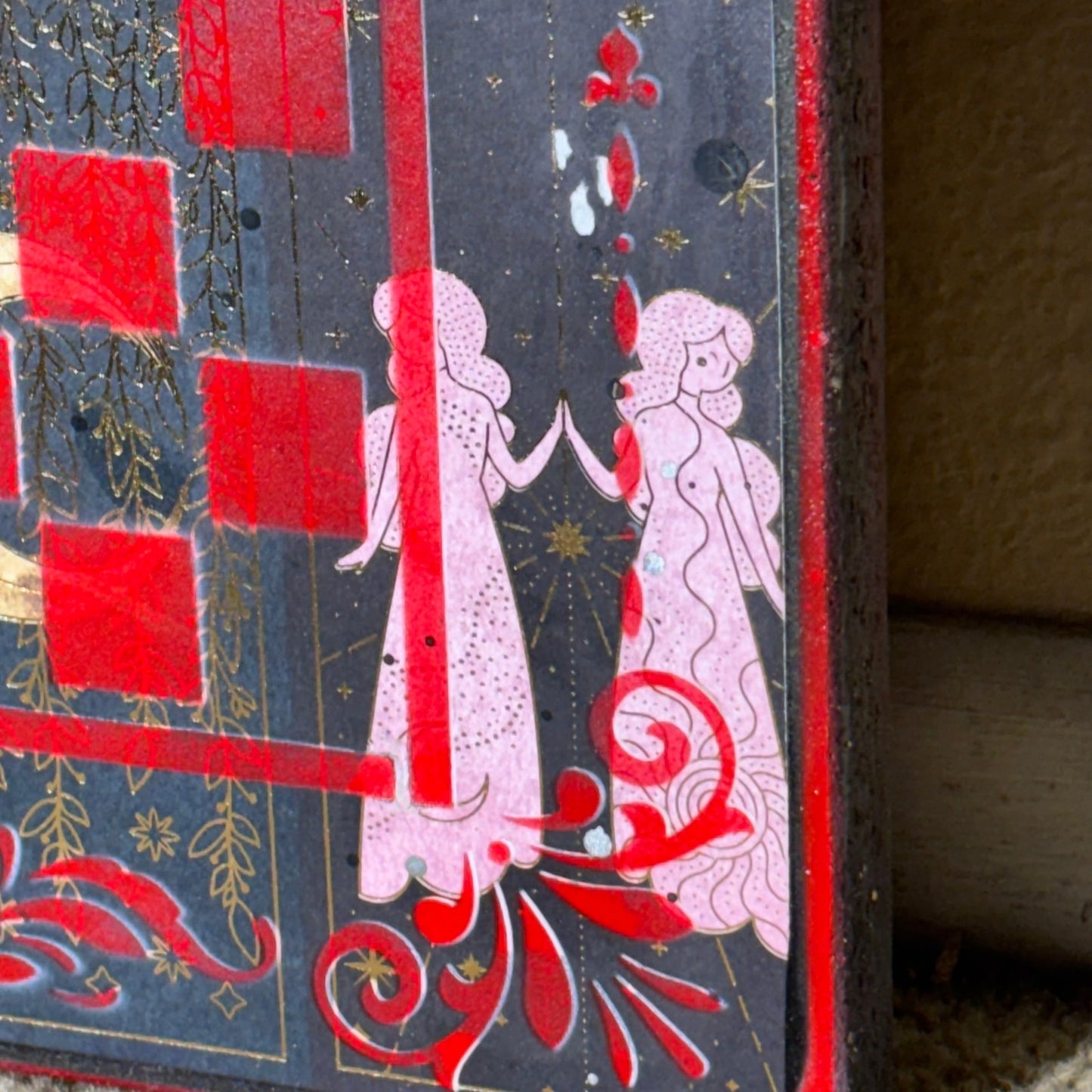 Red Abyss - Scrapbook Chess Board