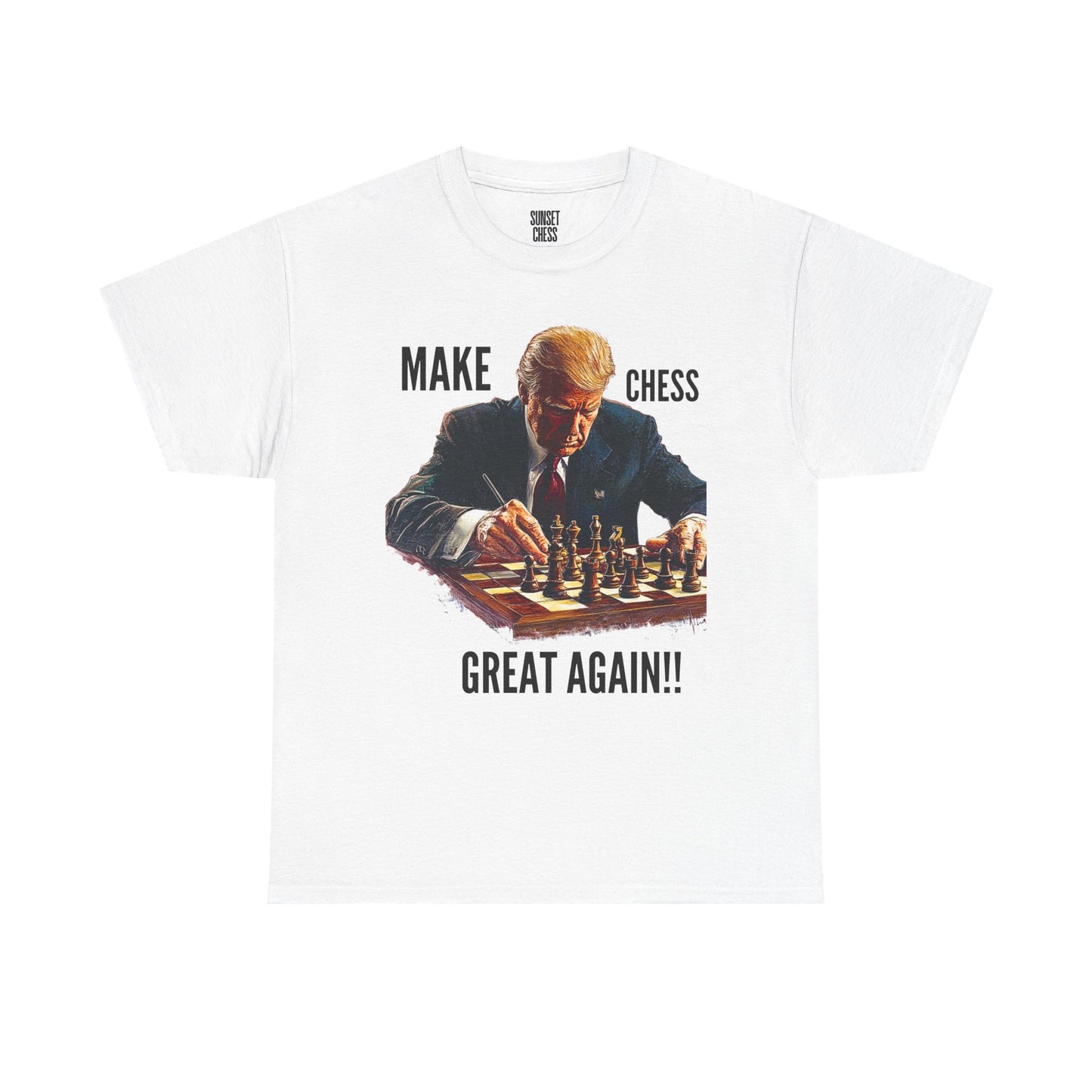 Make Chess Great Again - Unisex Heavy Cotton Tee