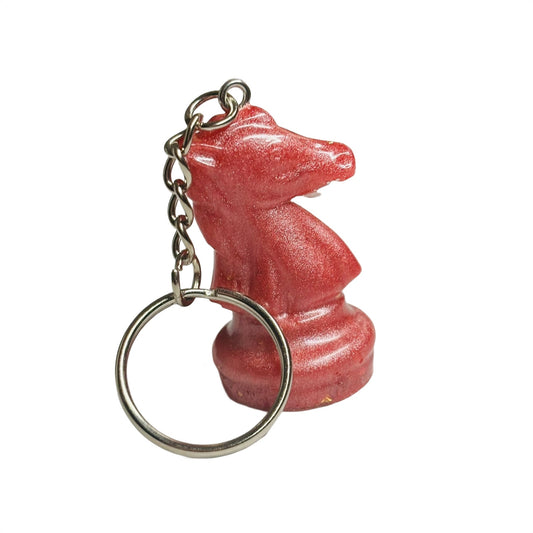 Solid Pink Knight - Handmade Resin Keychain