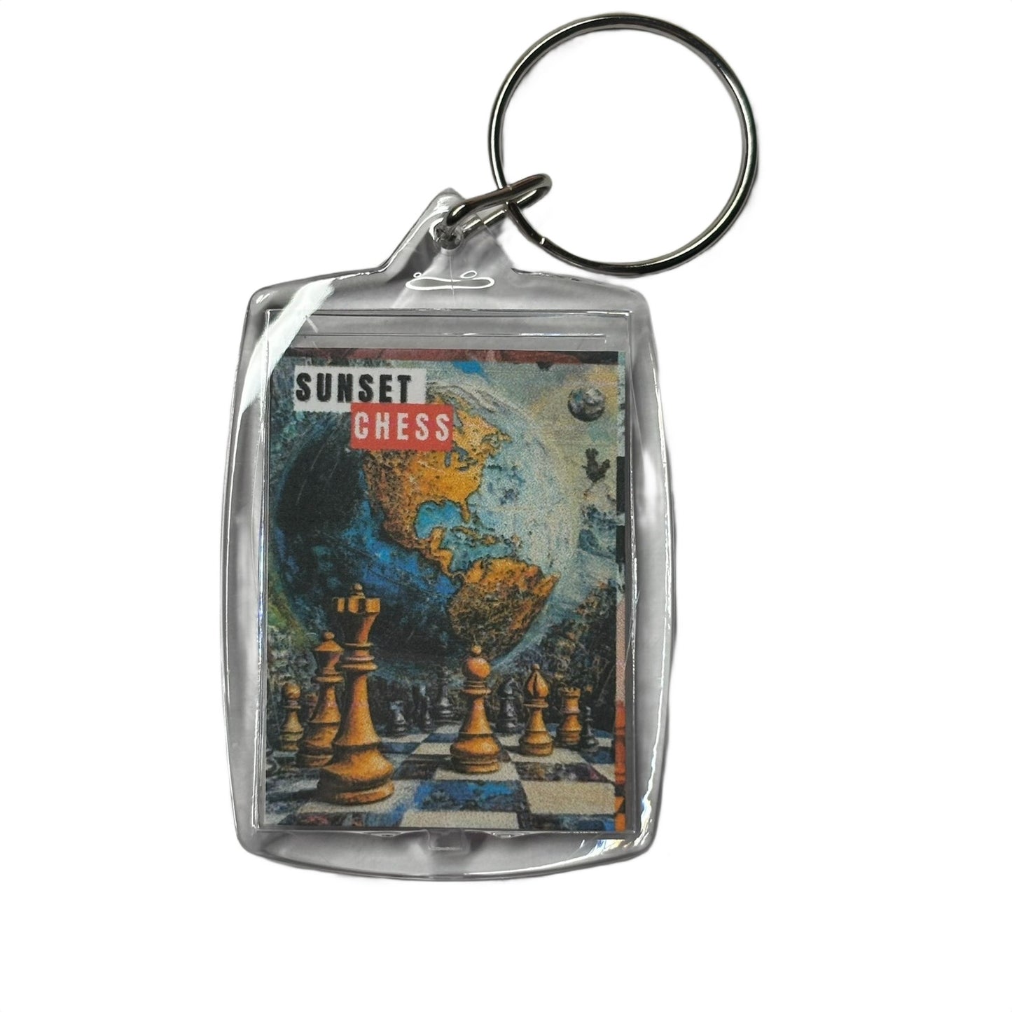 Planet Earth - Chess  Photo Keychain
