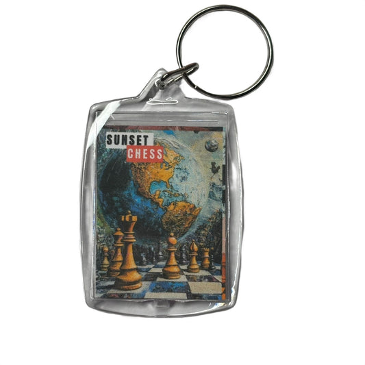 Planet Earth - Chess  Photo Keychain