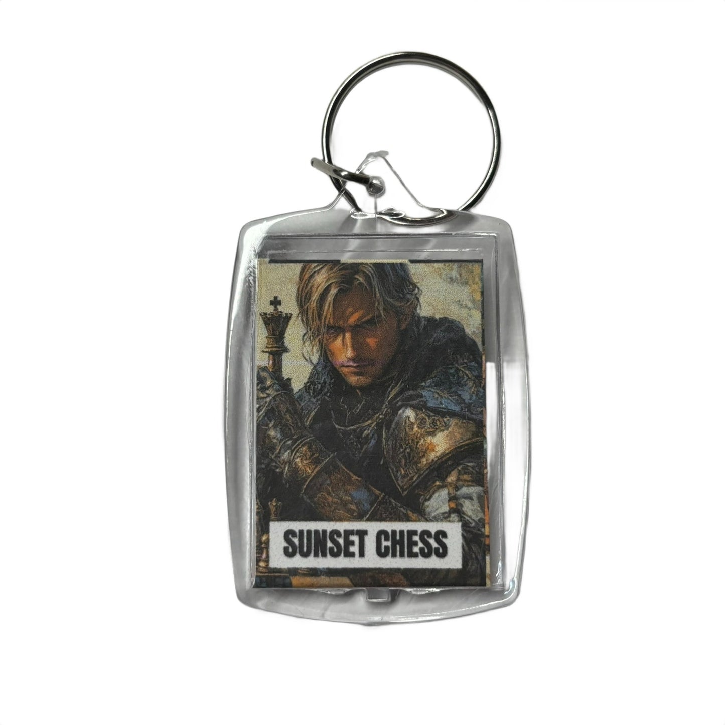 Brave Knight - Chess  Photo Keychain