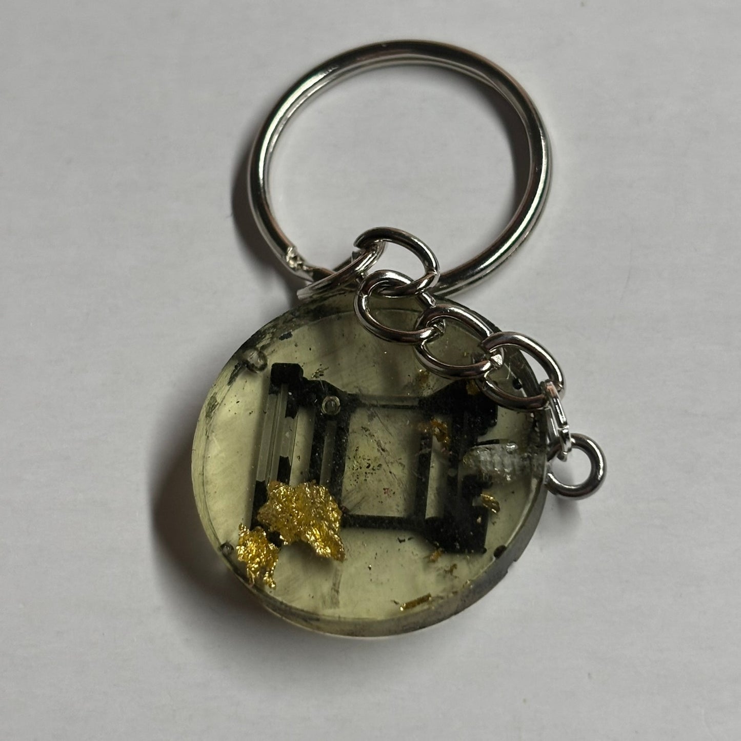 Royal Lime Green Rook - Handmade Resin Keychain