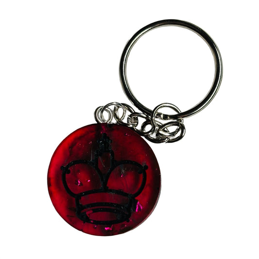 Creepy Red King - Handmade Resin Keychain