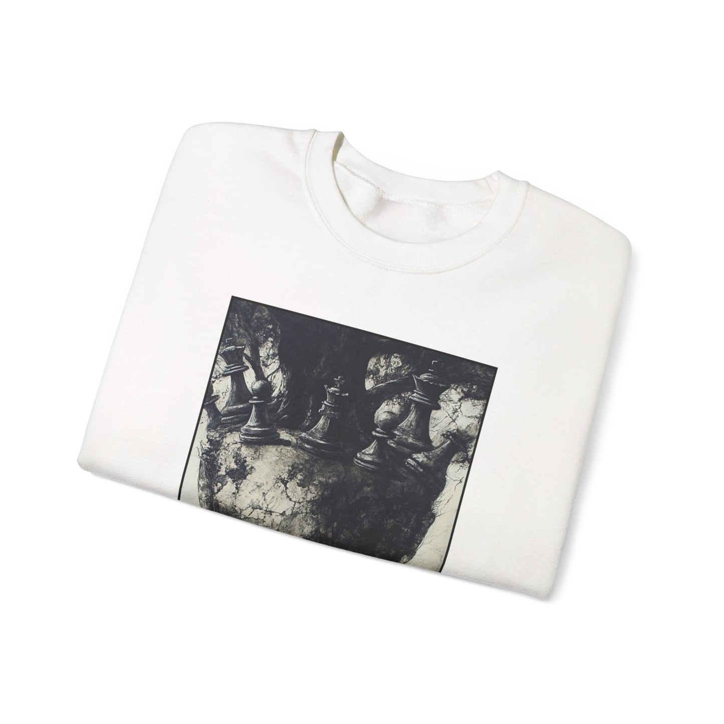 Chess Face - White Chess Crewneck Sweater